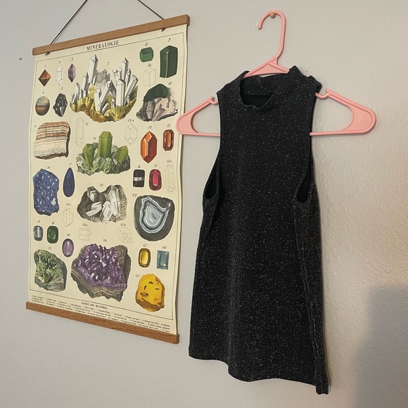 Sparkle mock neck tank top. - Picture 2 of 3